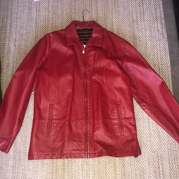 Stacy Adams Leather Red Leather Jacket 